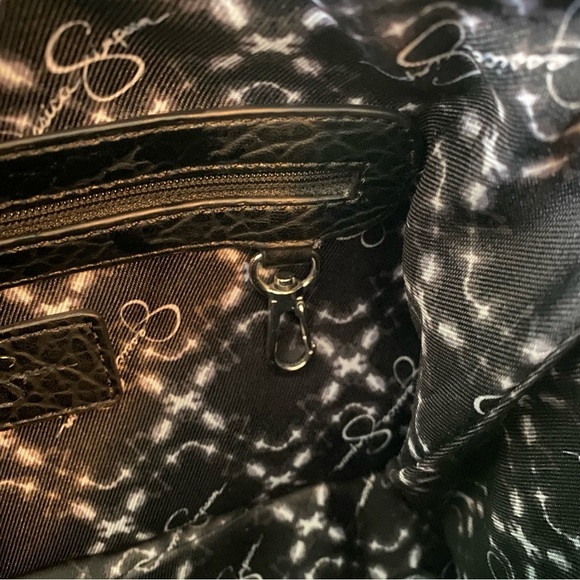 Jessica Simpson Black Floral Zipper Handbag - Picture 13 of 16